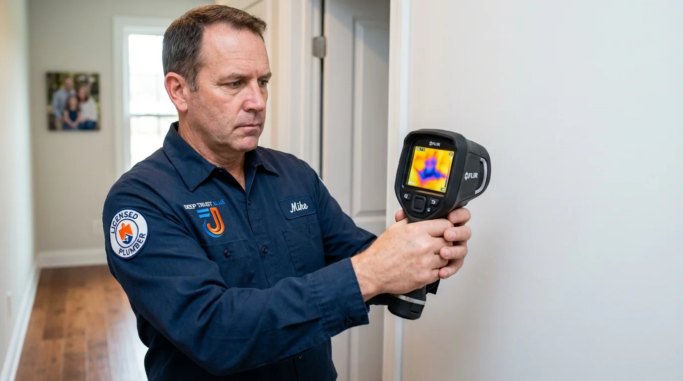 Thermal imaging leak detection by Johns Plumbing LLC in Camden